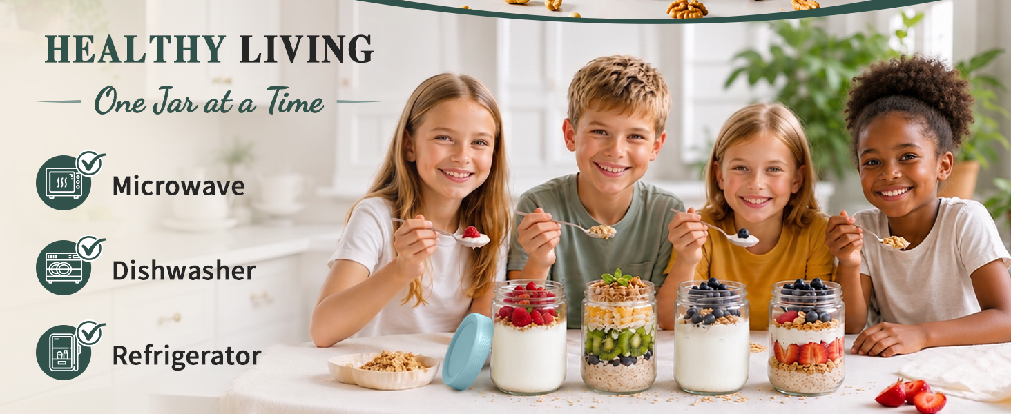 glass yogurt containers with lids