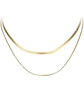 Zirloy 14k Silver/Gold Plated Necklace for Women, Dainty Adjustable Chain Necklaces for Women, Pe...