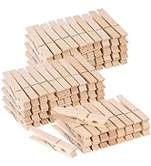 100pcs Clothes Pins Wooden Clothespins 3inch Heavy Duty Wood Clips for Hanging Clothes Pictures O...