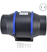 Ventilation Blower Low Noise Exhaust Vent Blower 2200/2550 r/Min Fan Speed Inline Duct Fan for Re...