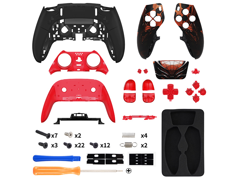 eXtremeRate Full Set Shell Buttons Touchpad Cover for PS5 Edge Controller Replacement Shell Plates