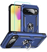 HNHYGETE for Pixel 10 Case/Pixel 10 Pro Case with Screen Protector: 360°Grade Rotatable Kickstand...