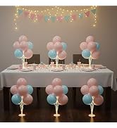 6 Set Balloon Stand Table Centerpieces with LED Lights for Party Decor, Balloons Centerpieces for...