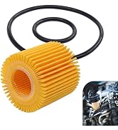 MOXRUQ Engine Oil Filter, 04152-YZZA6 04152-37010 Oil Filter, Stable Performance Long life, Compa...