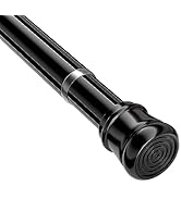 MEXAU Tension Curtain Rod for Windows 28 to 48 Inch,Spring Tension Rods Black Curtain Rods Adjust...