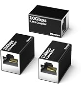 Dacrown RJ45 Ethernet Coupler 10Gbps, 3Pack Extender Adapter for Cat8 Cat7 Cat6 Cat5 Cat5e Ethern...