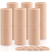 150PCS Blonde Seamless Hair Ties, IKOCO Hair Ties No Damage, Cotton Seamless Ponytail Holders