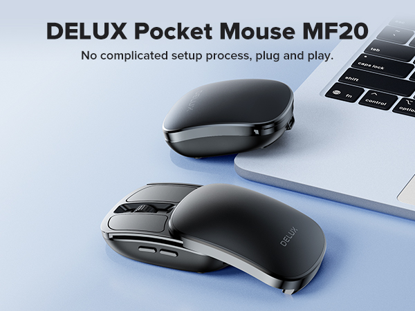 DELUX Folding Mouse MF20