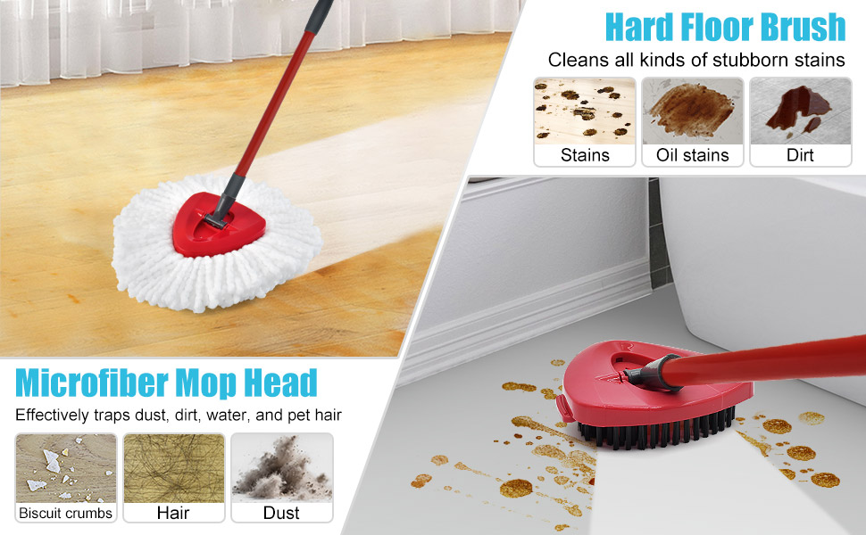 Mop Head Base and Scrubber