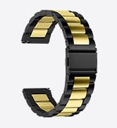 Fullmosa 22mm Stainless Steel Watch Band, Quick Release Metal Replacement Strap with Removable Li...