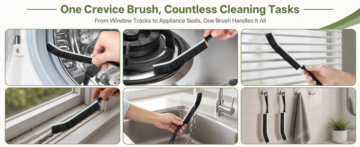 One Crevice Brush, Countless Cleaning Tasks