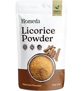 Homeda Organic Licorice Root Powder (3.5 oz - 100g), Mulethi Powder Organic for Face, Pure Regali...