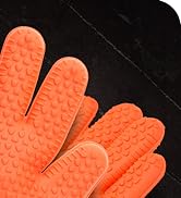 KITCHEN PERFECTION Silicone Smoker Oven Gloves -Extreme Heat Resistant BBQ Gloves -Handle Hot Foo...