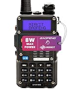 BAOFENG UV-5R MK5 (3rd Gen of UV-5R) 8 Watt Max Power 2023 VHF/UHF 144-148/420-450 mhz. Mirkit Ed...