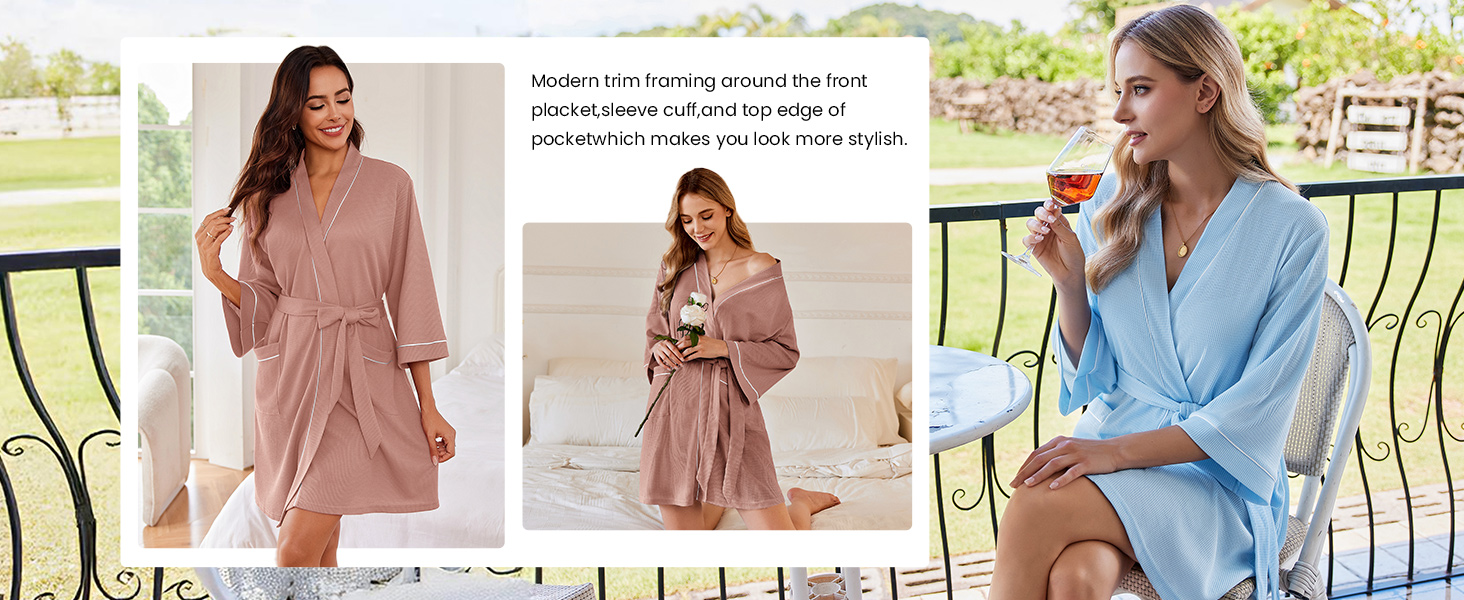 womens robes knee length