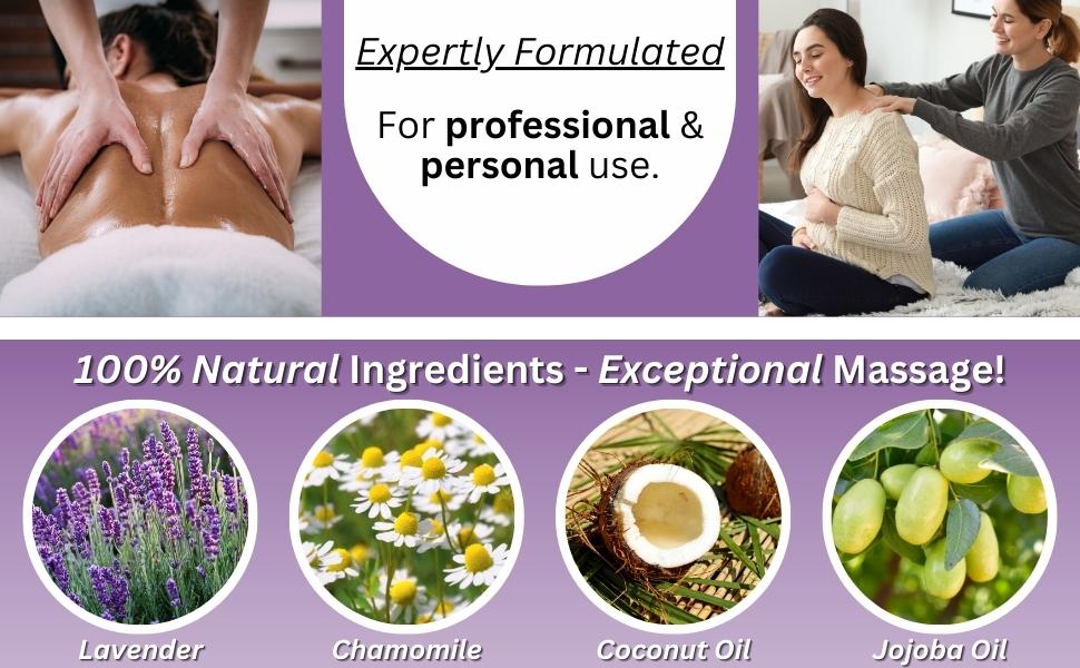 Calm massage oil is expertly formulated for professional & personal use.