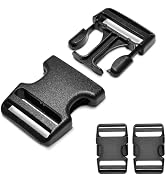 CooBigo 3pcs 1-1/2 Inch Plastic Buckle for Strap Replacment, Heavy Duty Belt Buckles Backpack Cli...