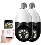 bluedery Light Bulb Security Cameras,2.4Ghz & 5GHz 1080p Surveillance Wireless WiFi Indoor Camera...