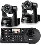 FoMaKo PTZ Camera, 30x Optical Zoom AI Auto-Tracking Gen 3, PoE HDMI Bundle PTZ for Church Worshi...