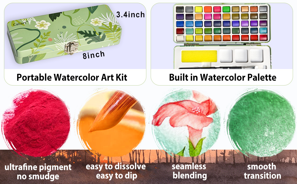 Caliart watercolor paint set adults