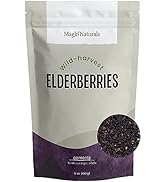 MagJo 100% Wild Harvest Dried Elderberries - 1lb Bulk - Non-Irradiated, Whole Black Elderberry Im...
