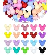 60 PCS FIVEIZERO Focal Beads - Mouse Focal Beads, Mouse Head Silicone Focal Bead for DIY Keychain...