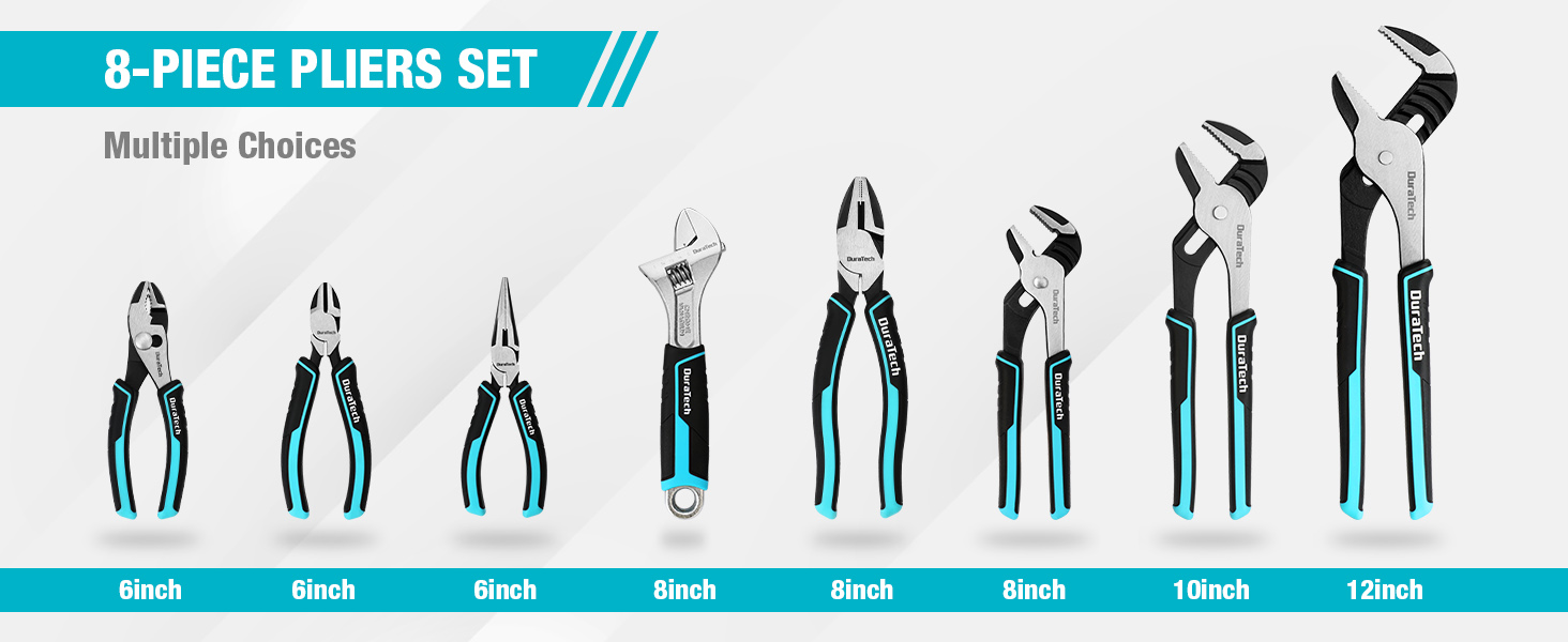 DURATECH 8-Piece Pliers Set
