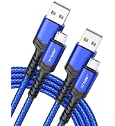 JSAUX Micro USB Cable Android Charger, (2-Pack 6.6FT+10FT) Micro USB Android Charger Cable Nylon ...
