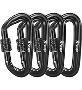 Locking Carabiner Clips Heavy Duty - Favofit 12KN (2697 lbs) Strong Caribiniers for Hammock - Ult...