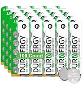 DURNERGY CR2016 3V Lithium Battery 100-Pack, 2016 Coin Cell Batteries for Key Fob Car Remote, Wat...