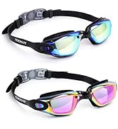 Vorshape Swim Goggles 2 Pack Anti Fog Swimming Goggles, No Leaking UV Protection Pool Goggles for...