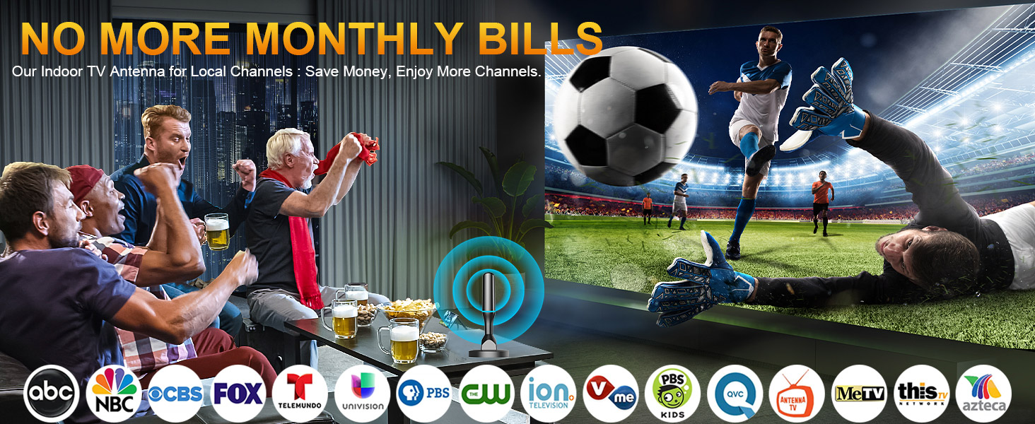 digital indoor tv antenna for local channels for smart tv