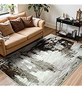 ULTSOFE Living Room Area Rug, Modern Abstract 4x6 Washable Rug for Dining Room Kitchen Bathroom B...