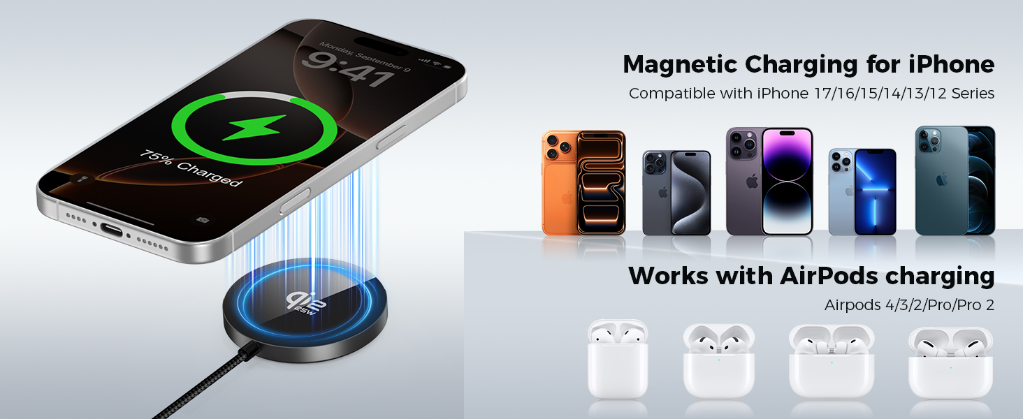 Magnetic Charger for iPhone 17/16