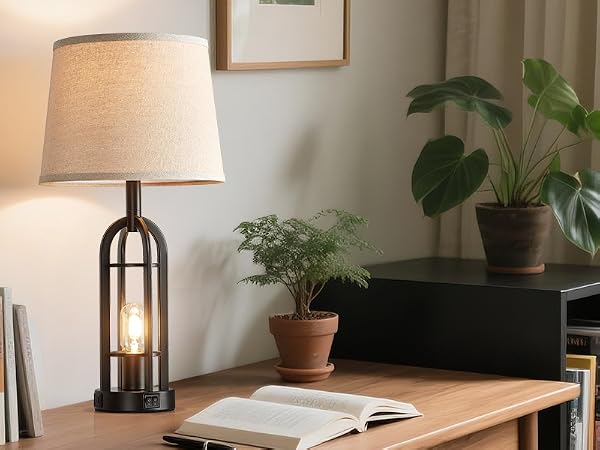 farmhouse table lamps set of 2