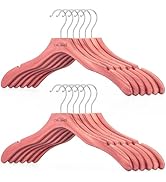 TOPIA HANGER Red Cedar Coat Hangers 12 Pack, Premium Wood Suit Sweater No Shoulder Bump Hangers, ...