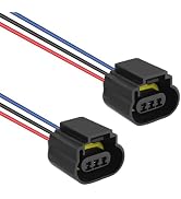 2PCS Female Headlight Connector for H13/9008 Bulb,Headlight Wiring Harness for Headlights or Fog ...