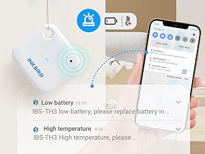 High and low temperature and battery alarm