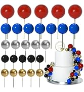 ASTARON 50 Pcs Ball Cake Topper Sticks Mini Balloons for Cake Decorating Supplies Foam Balls Cake...