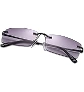 Vepiant Rimless Full Reading Glasses UV400 Protection Spring Hinges Sunglasses Anti Blue Light Su...