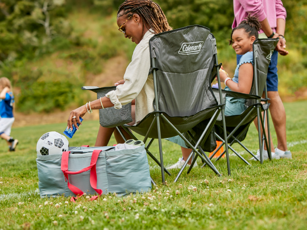 coleman lawn chair quad foldable portable sports soccer adult kids comfortable light clean essential