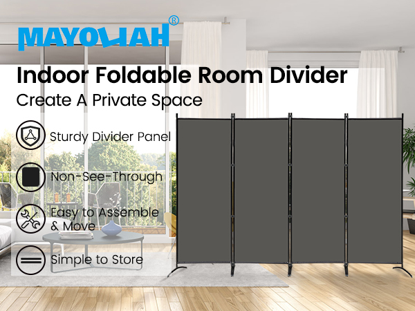 3 panels black indoor room divider MY003-BK