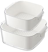 jioko 8.2 QT Kitchen Colanders Bowl Set, Fruit Vegetable Washing Basket, 4 in 1 Food Fruit Strain...