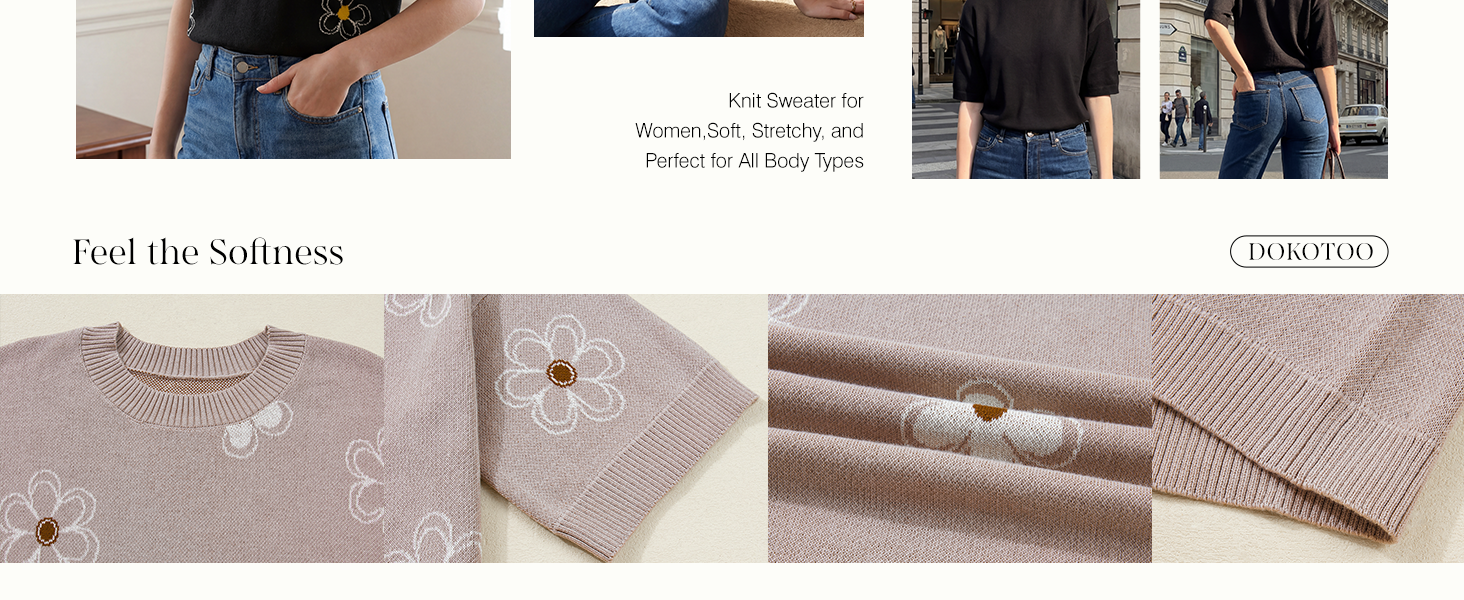 spring knit top for women