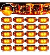 PSDRIQQ LED Trailer Lights Kit Front Rear Side Marker Clearance Indicators Light Lamp, 20Pack Amb...