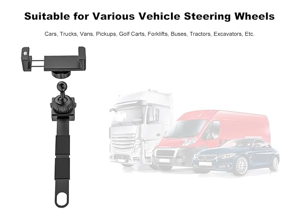 steering wheel cell phone holder