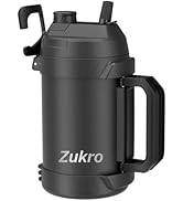 Zukro 1 Gallon Water Jug, One Gallon Large Triple Wall Insulated Metal Jug With Straw and Spout, ...