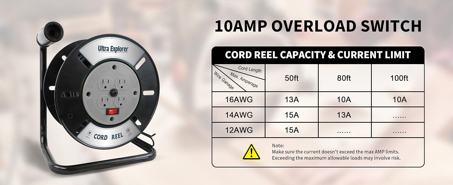 portable electric cord reel