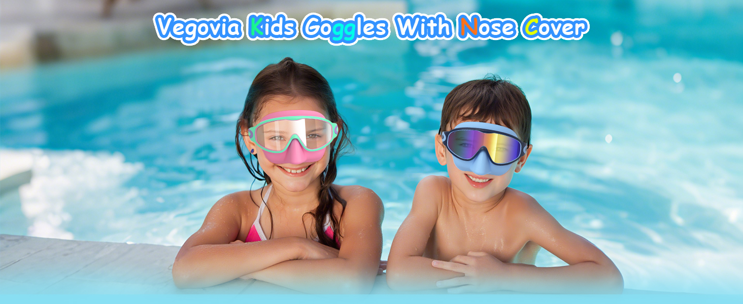 swimming goggles with nose cover