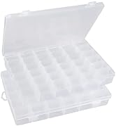 Beoccudo Tackle Box Fishing 3600 Tackle Box Organizer 2 Pack Clear Tacklebox Bead Organizer Box P...